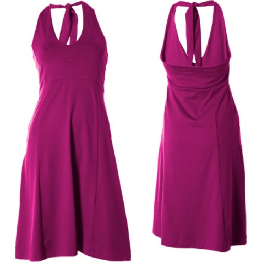 Patagonia Morning Glory Dress Womens Medium Purple Halter Neck Activewear 20521